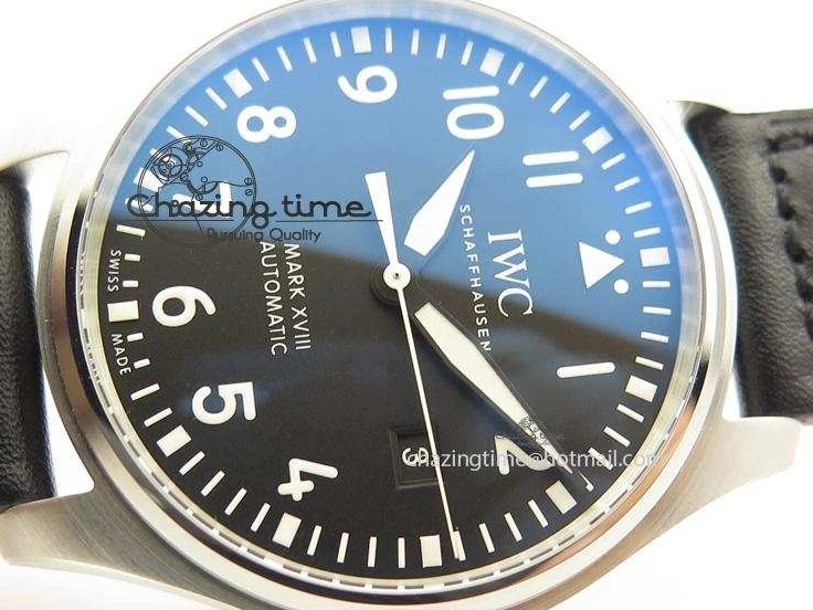 MIROTIME 0212 Mark XVIII IW327001 V6F Best Edition Black Dial On Black Leather Strap A Tailored 7307